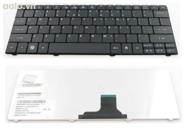 Bàn phím Laptop Acer Acer One 752 751 1551 1410 1430z 1830 đen  - Keyboard Acer