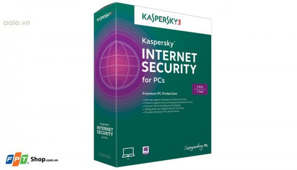 Phần mềm Kaspersky Internet Security (3 máy tính/1 năm)