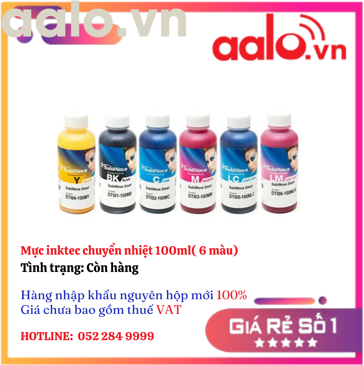 Mực inktec chuyển nhiệt 100ml( 6 màu)