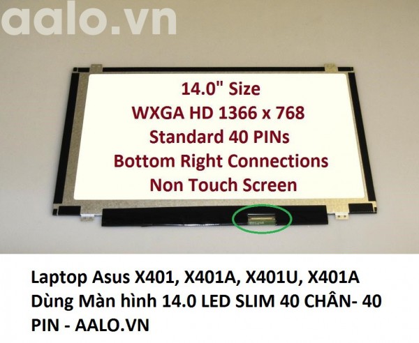 Màn Hình laptop Asus X401, X401A, X401U, X401A