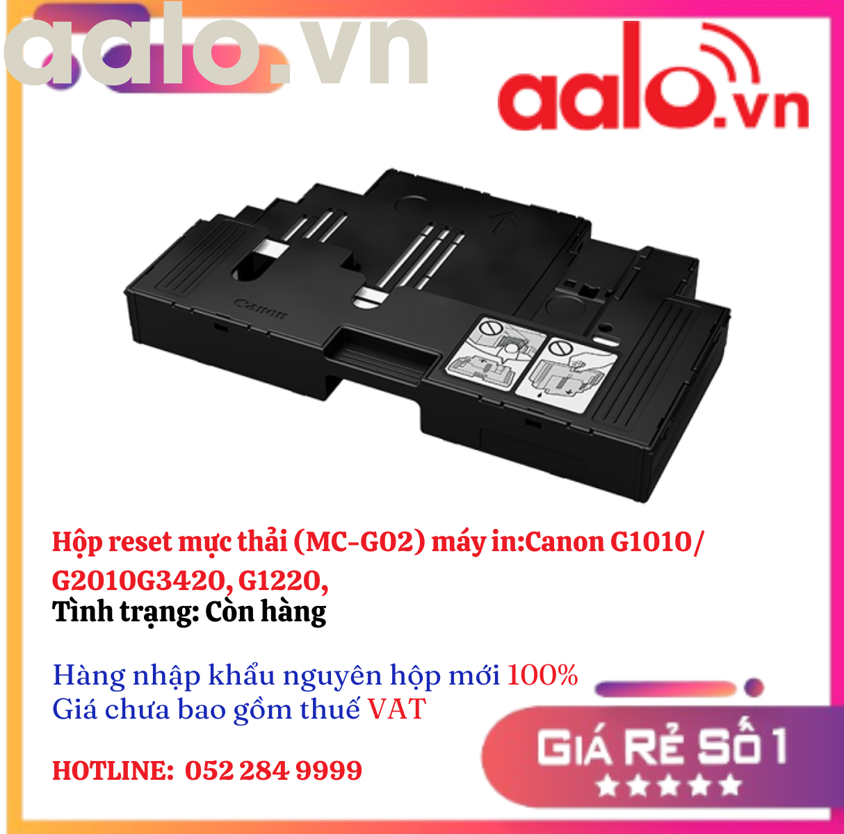 Hộp reset mực thải (MC-G02) máy in:Canon G1010/G2010G3420, G1220, 