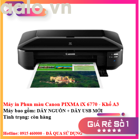 Máy in Phun màu Canon PIXMA iX 6770 - Khổ A3 (máy chưa bao gồm mực in) - aalo.vn