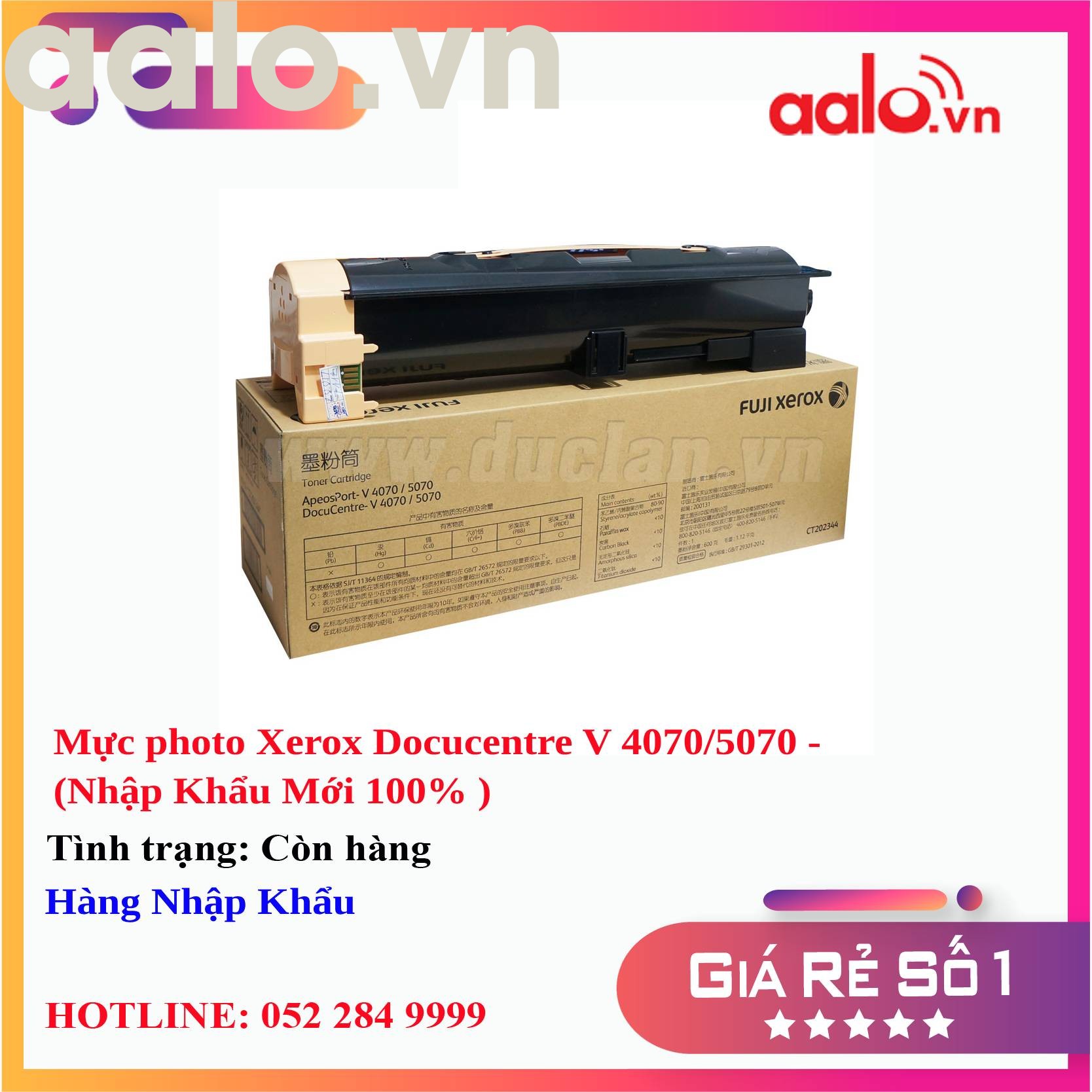 B19  Mực photo Xerox Docucentre V 4070/5070 - Nhập Khẩu Mới 100%