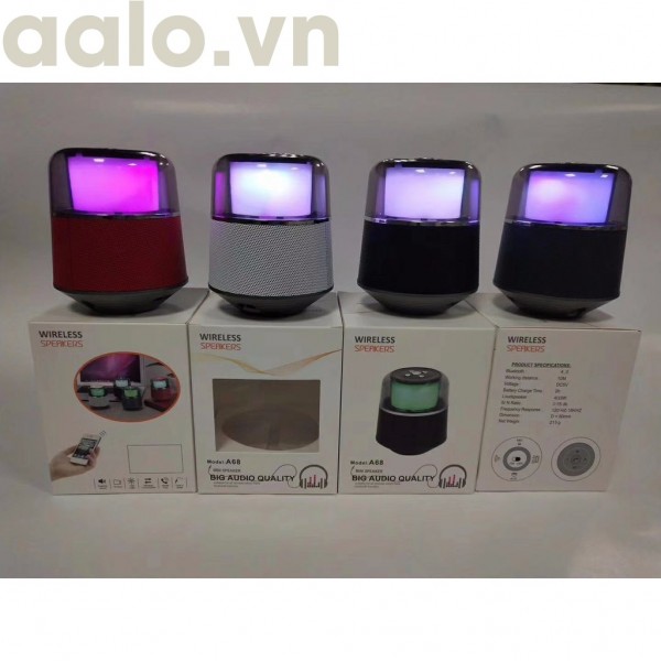 Loa Bluetooth Di Động A68 Đèn led đổi màu-aalo.vn