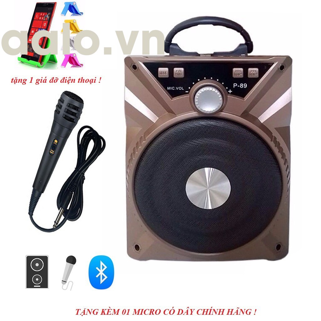 (MIỄN PHÍ VẬN CHUYỂN) Loa Kéo Bluetooth P88/P89 Tặng Kèm Micro Hát Karaoke Cực Hay ( tặng kèm 1 giá đỡ điện thoại) - aalo.vn