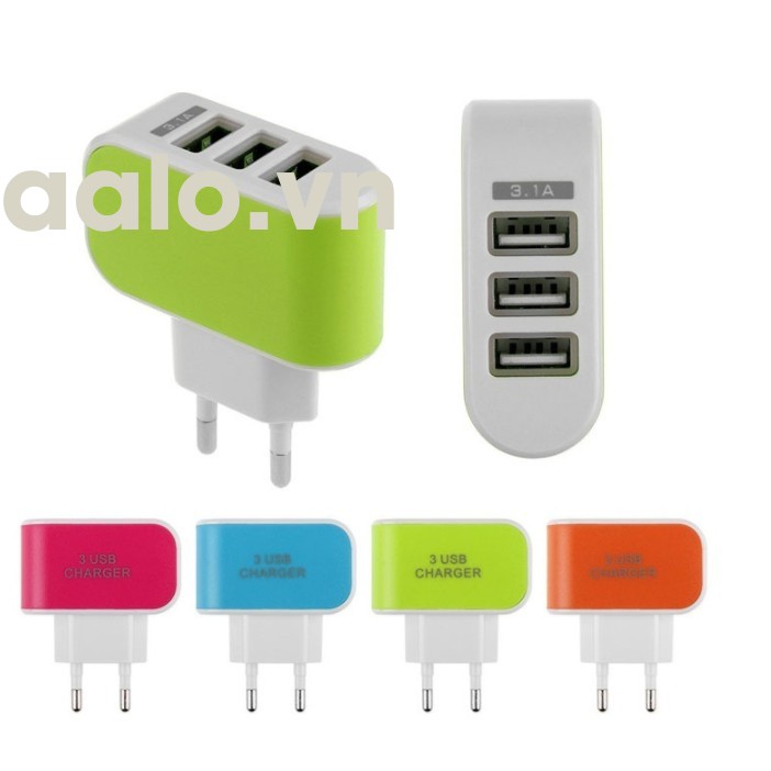 CỐC SẠC 3 CỔNG USB THẾ HỆ MỚI PA01-219-aalo.vn