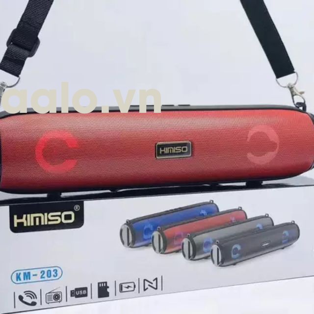 Loa Bluetooth Xách Tay Kimiso KM-203 Âm Bass Siêu Trầm, Đèn Led cảm ứng Sống Động ( Có dây đeo tiện lợi - âm thanh hay) - aalo.vn