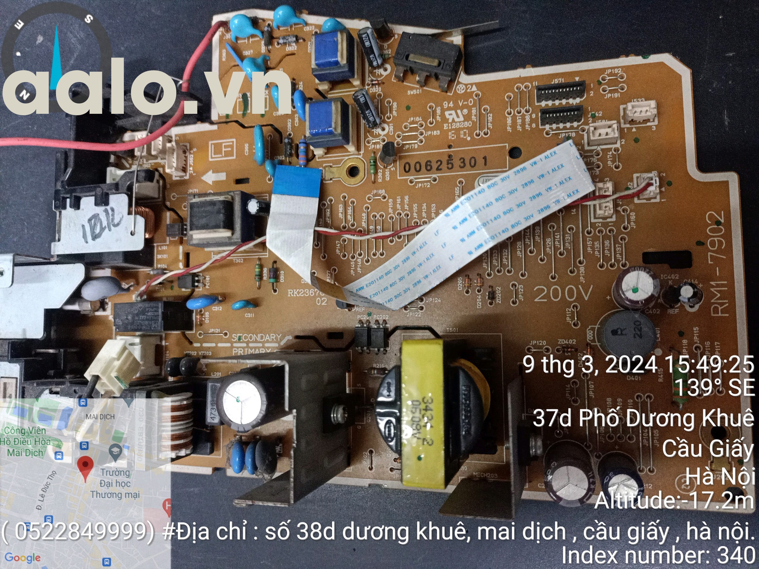 Main nguồn máy in HP M1132 / 1212nf  Mã RM1-7902